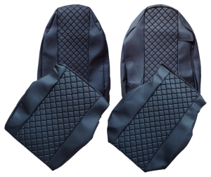 2 x Setetrekk til Volvo FH 2016-2020 EURO 6 Lastebil Svart Lær