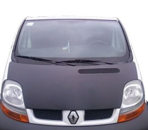RENAULT TRAFIC Haubenbra Maske Bonnet Bra Schwarz PVC Leather 2001-2014