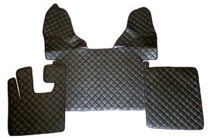 DAF XF 105 Automat Schwarz Leder Matten Fußmatten Autoteppiche LKW