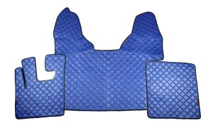 DAF XF 105 Automat Blau Leder Matten Fußmatten Autoteppiche LKW