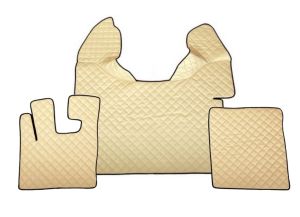 DAF XF 105 Automat Beige Leder Matten Fußmatten Autoteppiche LKW