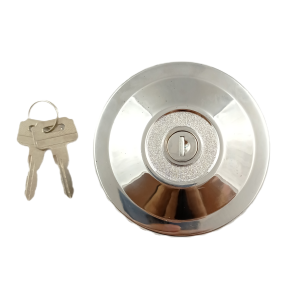 Tankdeckel mit 2 Schlüssel,Verchromt,Verriegelung LKW Stahl 60mm