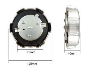 Capac rezervor cu 2 chei Cromat Camion cu blocar 80mm
