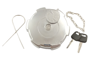 Tankdeckel mit 2 Schlüssel Verchromt Verriegelung Lkw 80mm