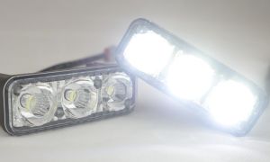 2 x 3 LED  Tagfahrleuchte PKW Nebel DRL Laufen Fahren Weiß  12V