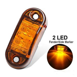 2 LED 12V Markeringslys Side Gul