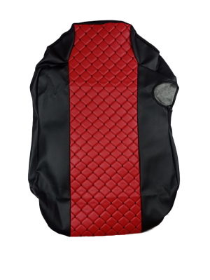 2 x Setetrekk til Mercedes Actros MP4 Lastebil Svart Rod Lær