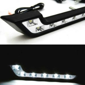 2 x 6 LED Weiß Auto Fahren Lampen Nebel 12V Universal  Tagfahrlicht