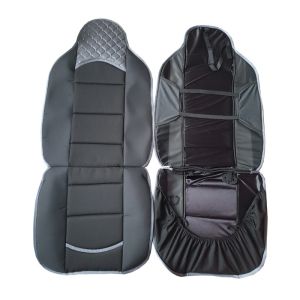 2 x Cubre Asientos para coches Universal Negro Gris Cueros Textil