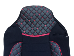 Cubre Asientos para MAN TGX Camiones Negro Rojo Cueros-Textil