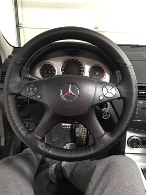 Lenkrad Abdeckung Für MERCEDES C-Klasse W204 2001-2007 Öko-Leder Zum Nähen