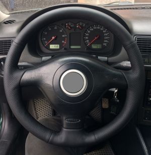 Lenkrad Abdeckung Für VW PASSAT B5,Bora,GOLF 4,Polo,Seat Leon Öko-Leder Zum Nähen