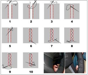Lenkrad Abdeckung Für VW PASSAT B5,Bora,GOLF 4,Polo,Seat Leon Öko-Leder Zum Nähen