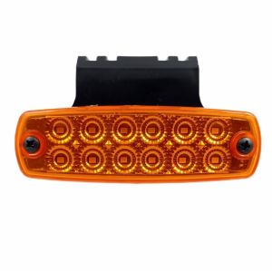 12 Led 12v 24v Luces Lampara Laterales Remolque Camioin Ambar Reflector Amarillo