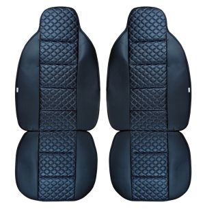 2 x Cubre Asientos Protector para coches Universal Negro Azul Cueros 