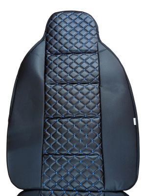 2 x Cubre Asientos Protector para coches Universal Negro Azul Cueros 