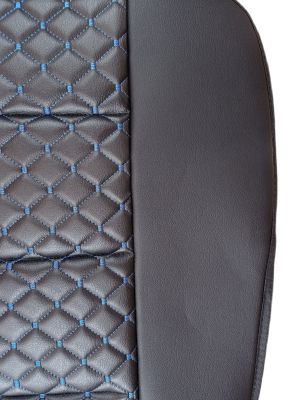 2 x Cubre Asientos Protector para coches Universal Negro Azul Cueros 