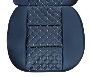 2 x Huse Scaune Auto Masini Universal Negru Alb Eco Piele 