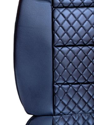 2 x Bilklädsel Beskyddare för bilar Universell Svart Eko Läder 