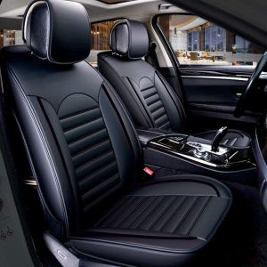 2 x Cubre Asientos Protector para coches Universal Negro Cueros 