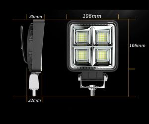 64 LED Arbetsbelysning  Lamp12-30V 48W 5000lm för SUV 4x4 Traktor Bil Ljus