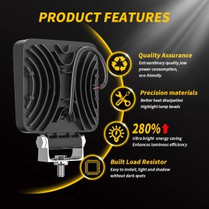 64 LED Arbetsbelysning  Lamp12-30V 48W 5000lm för SUV 4x4 Traktor Bil Ljus