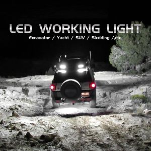 64 LED Arbetsbelysning  Lamp12-30V 48W 5000lm för SUV 4x4 Traktor Bil Ljus