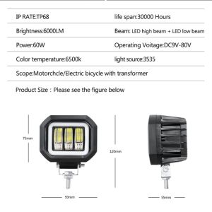 LED Arbeitsscheinwerfer 12-80V 60W Arbeitslicht Beleuchtung Leuchten 