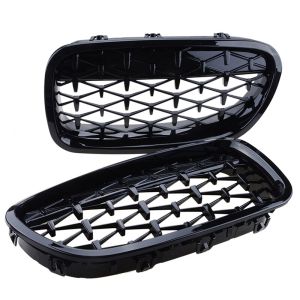 Kühlergrill für BMW F10 F11 F18 M5 Diamond Style Niere grill Schwarz