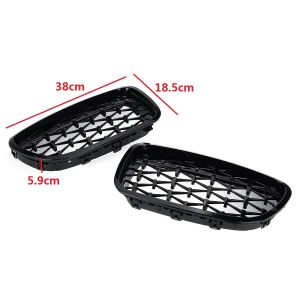 Kühlergrill für BMW F10 F11 F18 M5 Diamond Style Niere grill Schwarz