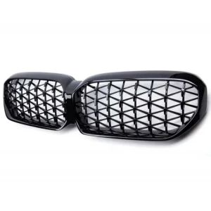 Front Grills for BMW G30 G38 2020+ Facelift Diamond Style Gloss Black