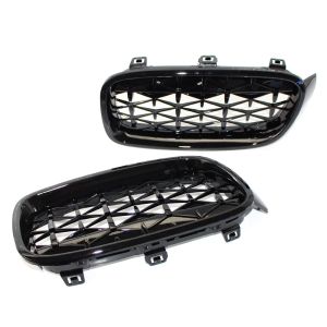 Kühlergrill für BMW F30 F31 F35 Diamond Style Niere grill Schwarz