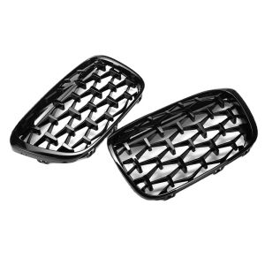Front Grills for BMW X1 F48 Kidney Diamond Style Gloss Black