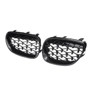 Front Grills for BMW X1 F48 Kidney Diamond Style Gloss Black