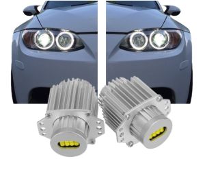 2 x BMW E90 E91 LED Angel Eyes Marker 40W Weiß Scheinwerfer 2005-2009