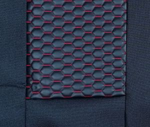 Setetrekk til CITROEN JUMPER Van Svart Rot Som Lær Tekstil