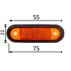 Led Begrenzungsleuchten Positionleuchten Orange Lkw für Kelsa Bar 12v