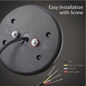 2 x Led Anhänger Lkw Pkw Rund Neon Rückleuchten Dynamic 139mm 12V 24V