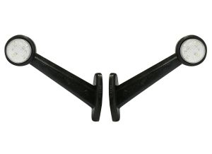 2 x Led Positionslys Posisjonslys Markeringslys Lang 45 grader 12V 24V 