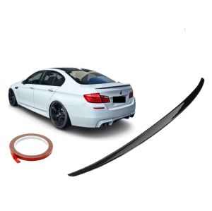 Heckspoiler Lippe Spoiler für BMW F10 Schwarz Glanz Sport Kofferraum