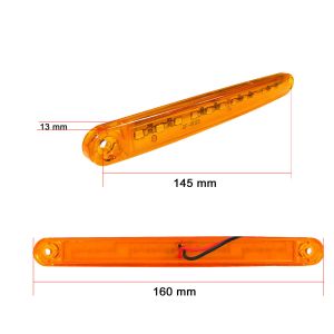 12 led Begrenzungsleuchten Anhänger Lkw Orange Wohnwagen Beleuchtung 12v 160mm