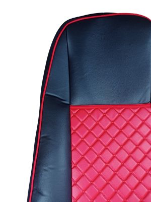 2 x Huse Scaune pentru Volvo FH EURO 5 2006-2015 Camioane Negru Rosu Piele LHD RHD