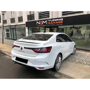 Leppe Spoiler til RENAULT MEGANE 4 2016-2020 Bil Stamme Vinge Blank