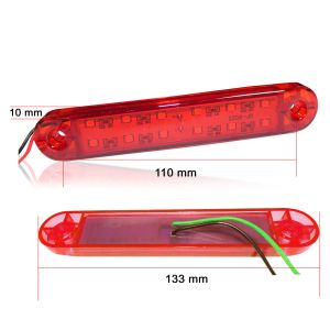 12 LED Side Marker light Indicator Trailer Truck Caravan Red 12v 