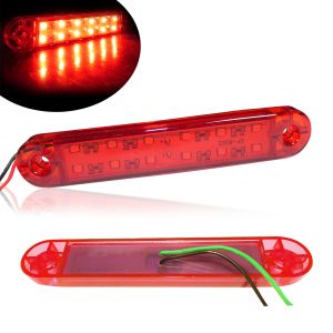 12 LED Side Marker light Indicator Trailer Truck Caravan Red 12v 