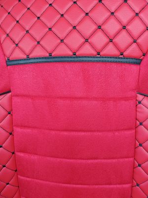 2 x Sitzbezüge Schonbezüge für Mercedes Actros MP4 EURO 6 2015-2021 LKW Rot Leder LHD RHD