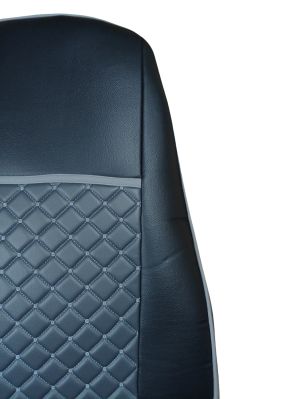 2 x Huse Scaune pentru Volvo FH EURO 5 2006-2015 Camioane Negru Gri Piele LHD RHD