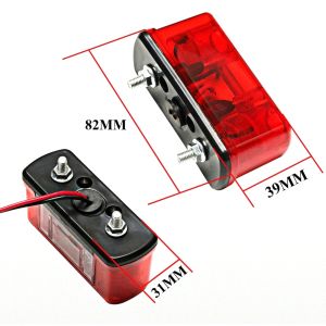 4 LED Luces De Matricula para Camiones Remolques Rojo 24V 