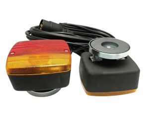 2 x Baklys till Tilhenger Lastebil Campingvogn Magnet 4 funksjoner 12v 24v