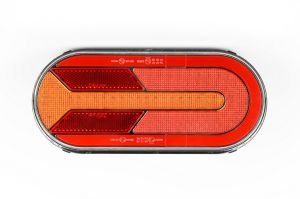 2 x Lkw LED Anhänger Dynamic Rückleuchten 4 Funktionen Leuchten 12v 24V E9